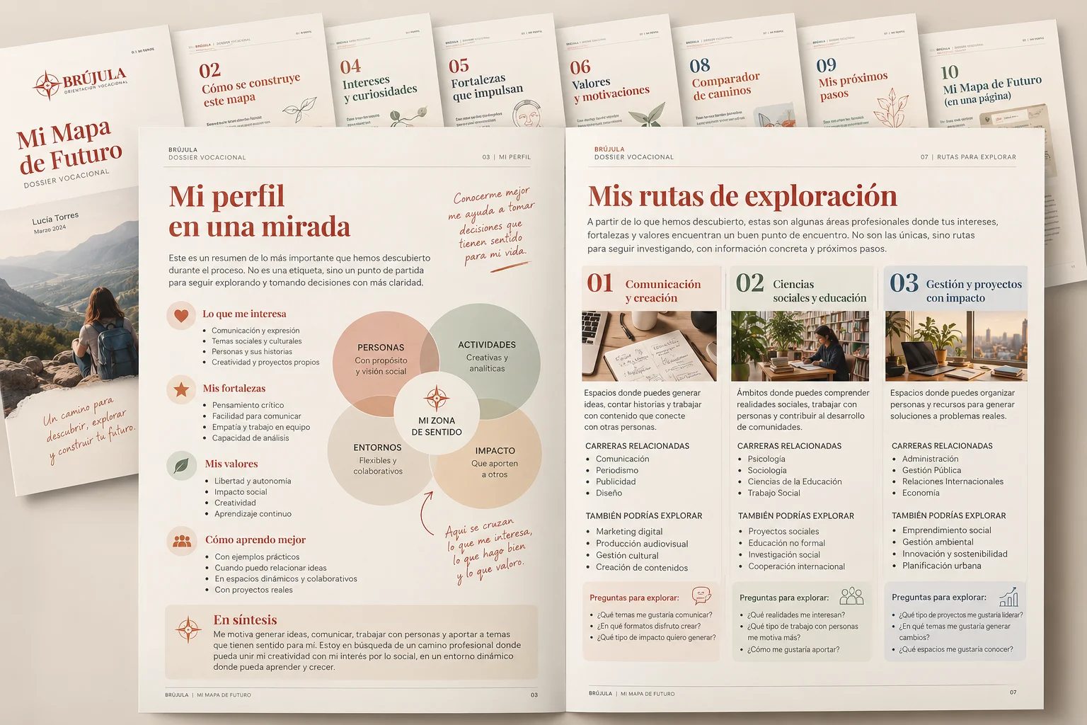 Diseño del Dossier Vocacional y Mapa de Futuro